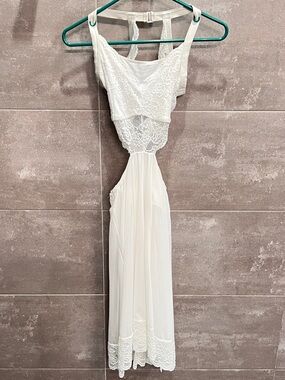 Weissman White Lace Cutout Dance Costume